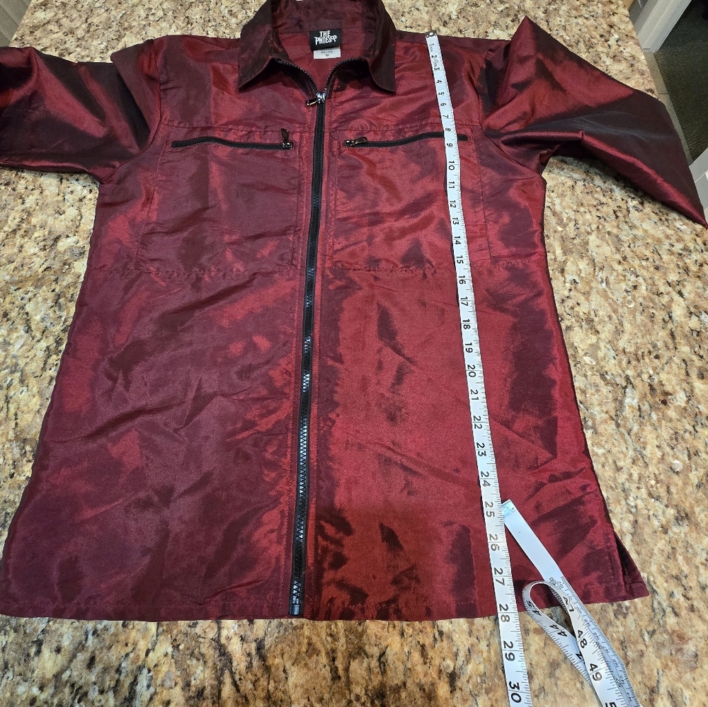 The Ragged Priest Metallic Red Collared Shirt - Picture 9 of 10